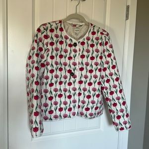 J. Crew quilted flower jacket with pockets Size 6